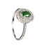 Anello Oro 18K Diamanti con Smeraldo