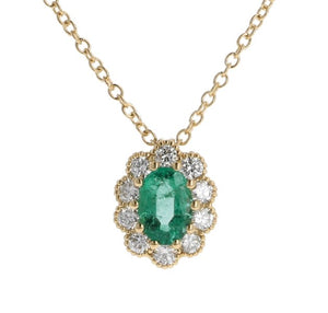 Pendente Oro 18K Diamanti e Smeraldo - Namuri - Il nostro modo di dire amore