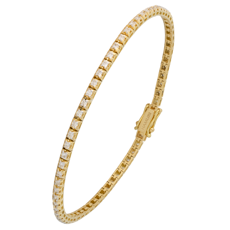 Bracciale oro giallo e diamanti