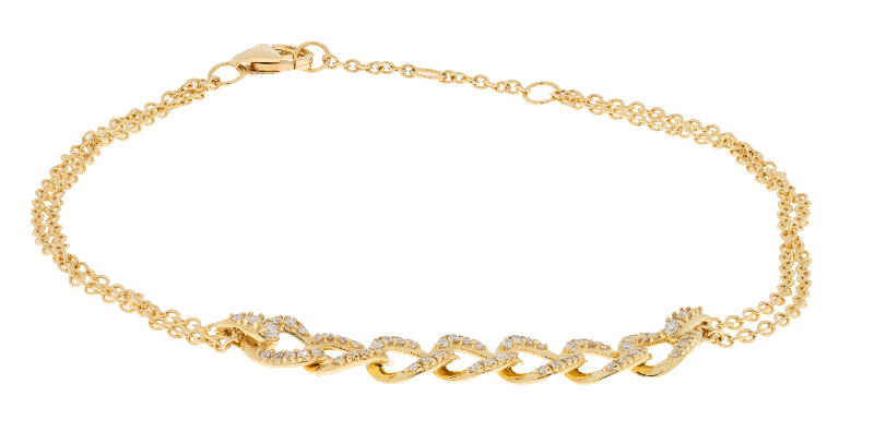 Bracciale groumette oro giallo e diamanti