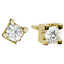 Orecchini griffe quadrato oro giallo e BT