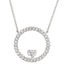 Ciondolo in oro bianco e diamanti con cuore