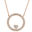 Ciondolo in oro rosa e diamanti con cuore