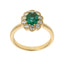 Anello Oro 18K Diamanti e Smeraldo