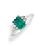 Anello Oro 18K Diamanti e Smeraldo Quadrato