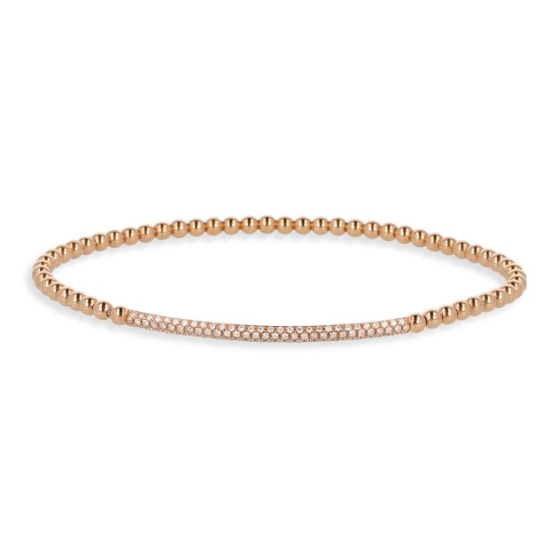 Bracciale Palline in Oro Rosa 18K e Diamanti - Namuri - Il nostro modo di dire amore