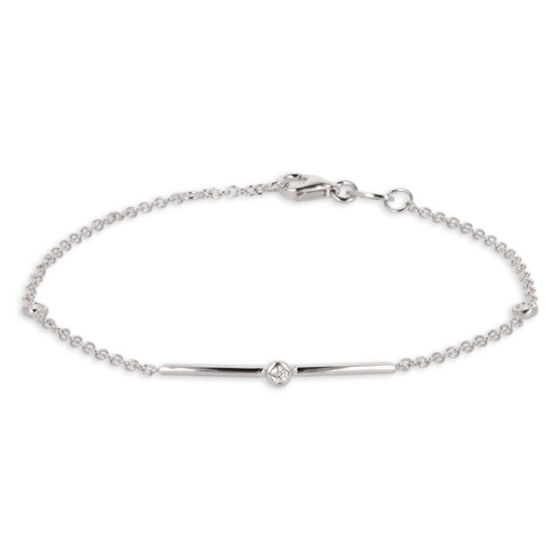 Bracciale Semirigido Oro Bianco 18K e Diamanti - Namuri - Il nostro modo di dire amore