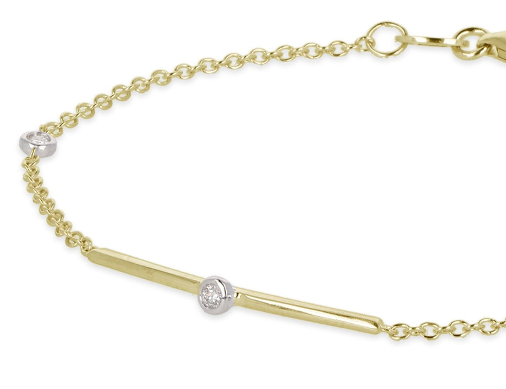 Bracciale Semirigido Oro Giallo/Bianco 18K e Diamanti - Namuri - Il nostro modo di dire amore