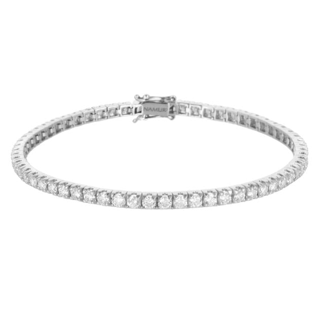 Bracciale Tennis Uomo Oro Bianco 18K e Diamanti da 3.70Ct. a 6.90Ct. - Namuri - Il nostro modo di dire amore