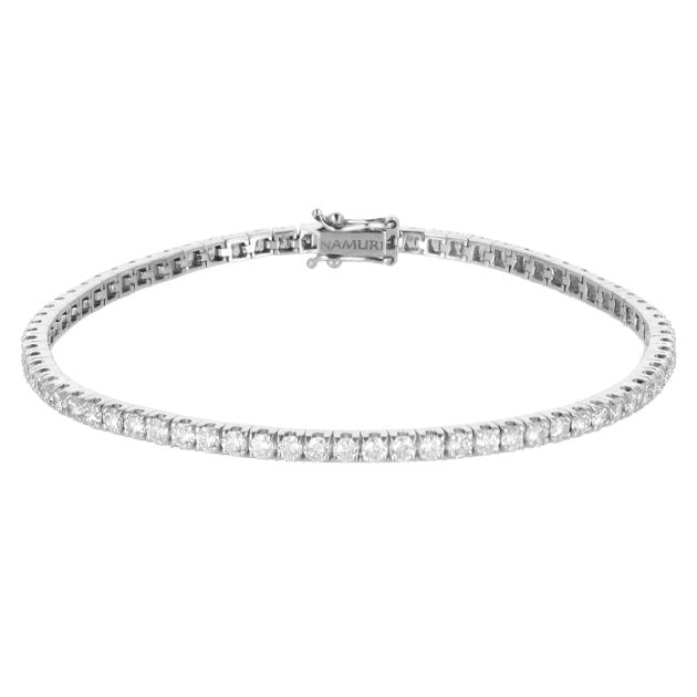 Bracciale Tennis Uomo Oro Bianco 18K e Diamanti da 3.70Ct. a 6.90Ct. - Namuri - Il nostro modo di dire amore