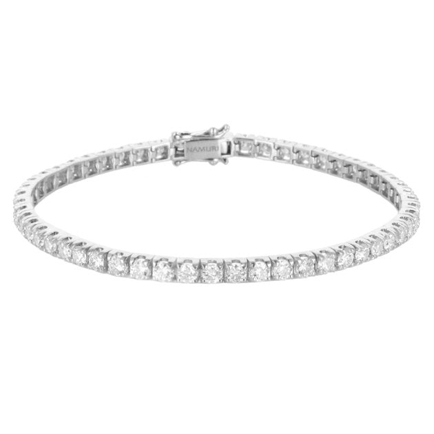 Bracciale Tennis Uomo Oro Bianco 18K e Diamanti da 3.70Ct. a 6.90Ct. - Namuri - Il nostro modo di dire amore