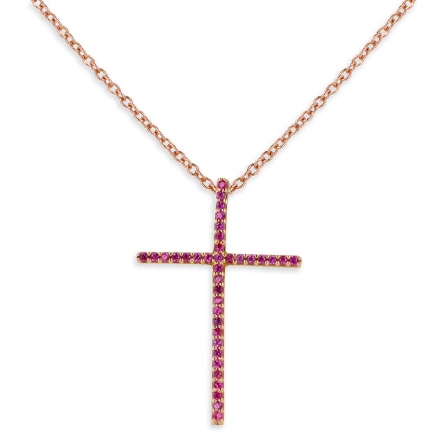 COLLANA CROCE RUBINI E DIAMANTI – GOLDEN ORO SRL