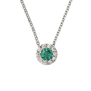 Pendente Oro 18K Diamanti con Smeraldo - Namuri - Il nostro modo di dire amore
